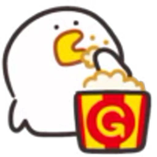 🍿 Эмодзи «Cute Chick 2» для Telegram