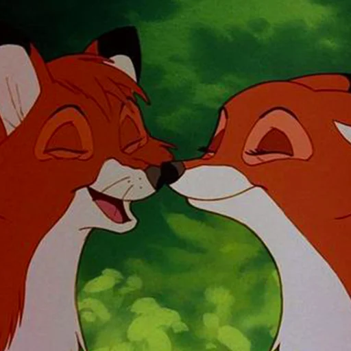 😘 Стикер «cute foxes» для Telegram