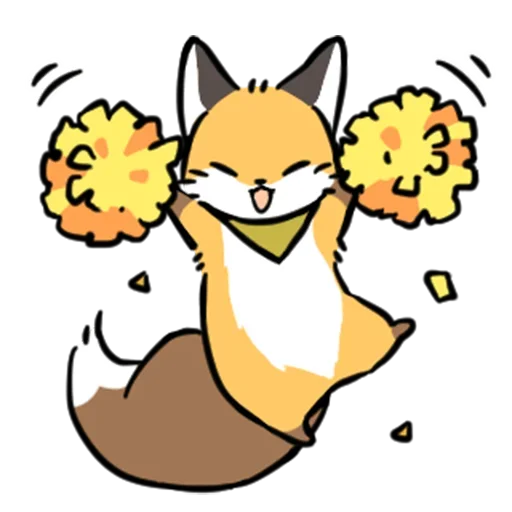 😊 Стикер «cute fox» для Telegram