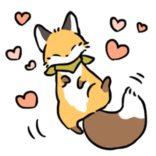 🥰 Стикер «cute fox» для Telegram