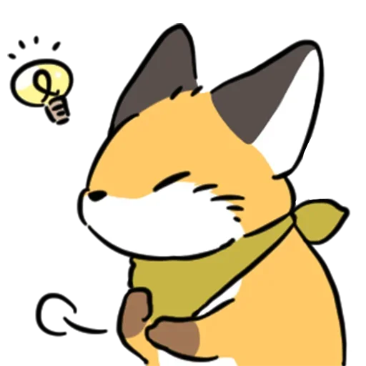 ❔ Стикер «cute fox» для Telegram