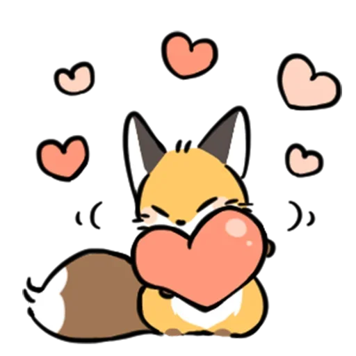 🤍 Стикер «cute fox» для Telegram