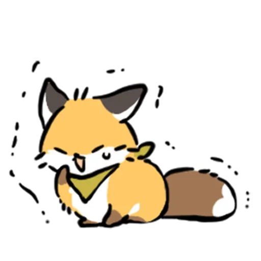 🥱 Стикер «cute fox» для Telegram