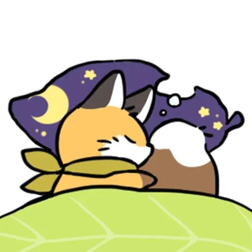 😴 Стикер «cute fox» для Telegram