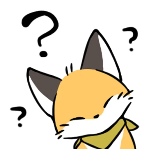 ❔ Стикер «cute fox» для Telegram