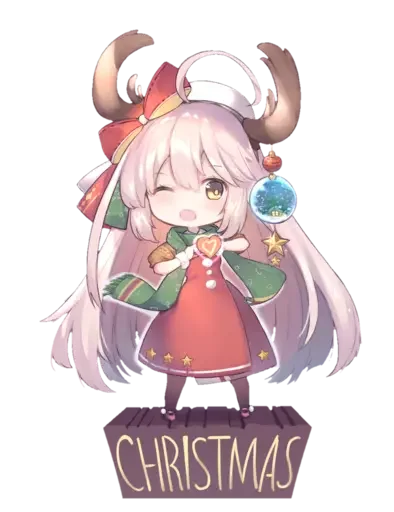🎄 Стикер «Cute girl» для Telegram