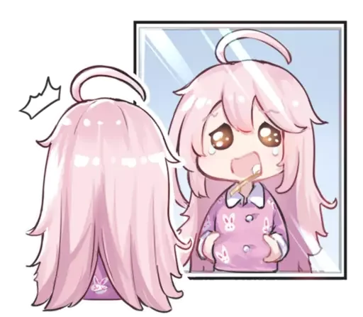 😥 Стикер «Cute girl» для Telegram