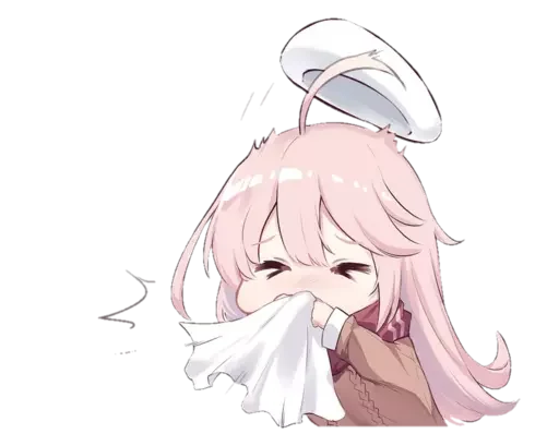 🤧 Стикер «Cute girl» для Telegram