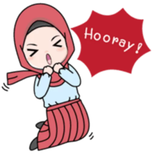 😯 Стикер «Cute Hijab Girl» для Telegram