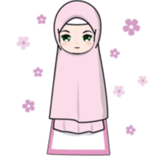🙏 Стикер «Cute Hijab Girl» для Telegram