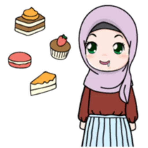 🤤 Стикер «Cute Hijab Girl» для Telegram