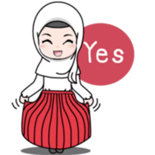 👍 Стикер «Cute Hijab Girl» для Telegram