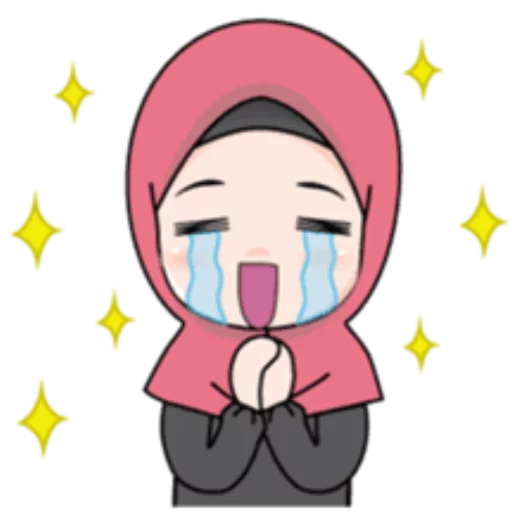 😭 Стикер «Cute Hijab Girl» для Telegram