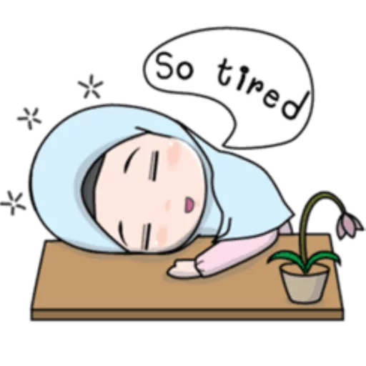 😣 Стикер «Cute Hijab Girl» для Telegram