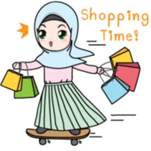 🛒 Стикер «Cute Hijab Girl» для Telegram