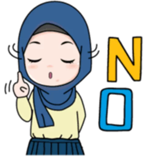 👎 Стикер «Cute Hijab Girl» для Telegram