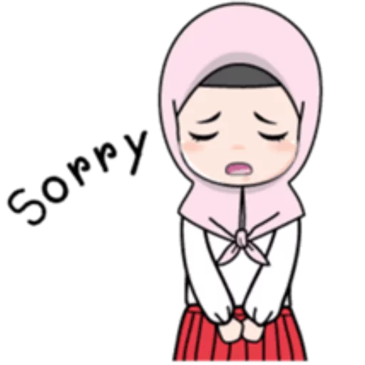 🙁 Стикер «Cute Hijab Girl» для Telegram