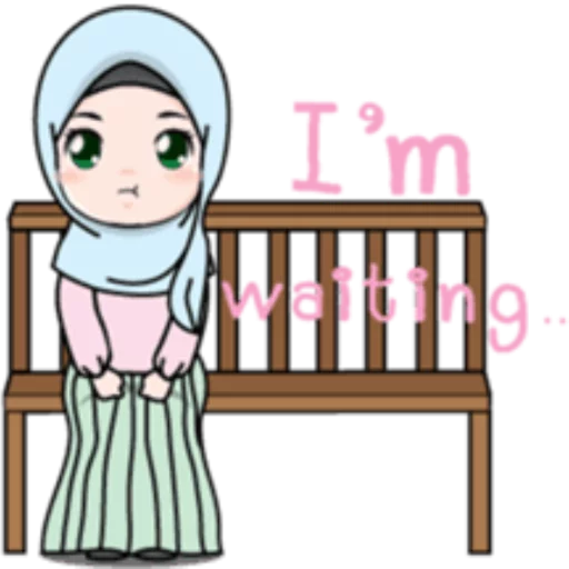 ☹ Стикер «Cute Hijab Girl» для Telegram