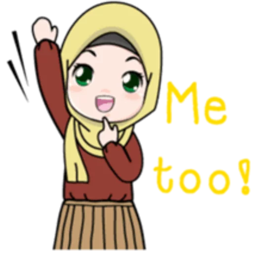 🙌 Стикер «Cute Hijab Girl» для Telegram