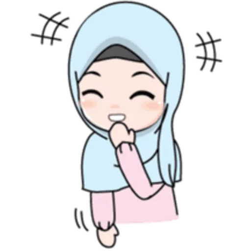 😅 Стикер «Cute Hijab Girl» для Telegram