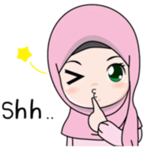 😗 Стикер «Cute Hijab Girl» для Telegram