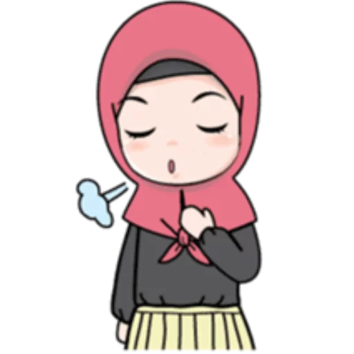 😅 Стикер «Cute Hijab Girl» для Telegram