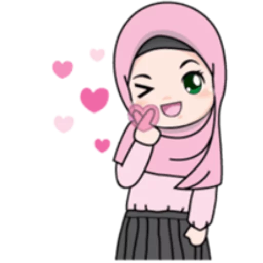 ❣ Стикер «Cute Hijab Girl» для Telegram