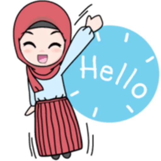 😃 Стикер «Cute Hijab Girl» для Telegram