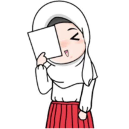 😝 Стикер «Cute Hijab Girl» для Telegram