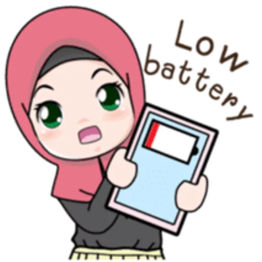 🔋 Стикер «Cute Hijab Girl» для Telegram