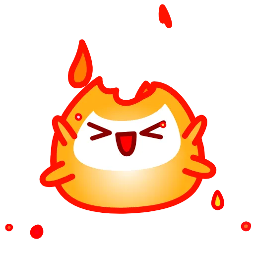 Стикерпак Cute Flame для Telegram