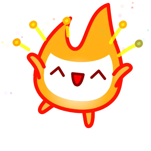 🎉 Стикер «Cute Flame» для Telegram