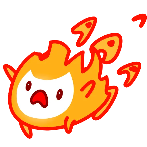 😧 Стикер «Cute Flame» для Telegram