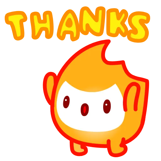 🙏 Стикер «Cute Flame» для Telegram