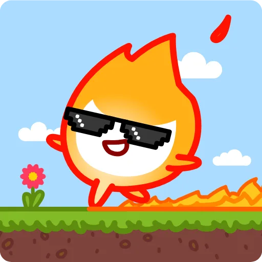 😎 Стикер «Cute Flame» для Telegram