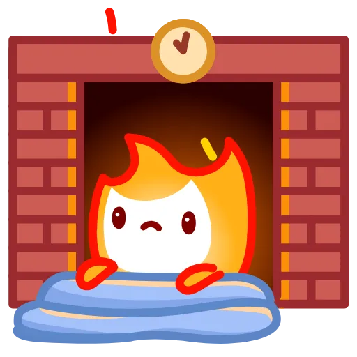 😪 Стикер «Cute Flame» для Telegram