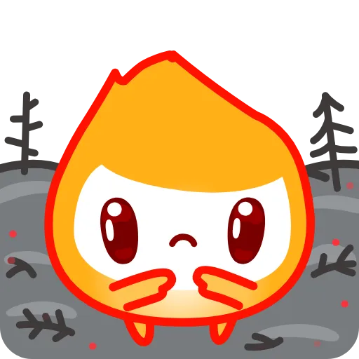 😢 Стикер «Cute Flame» для Telegram