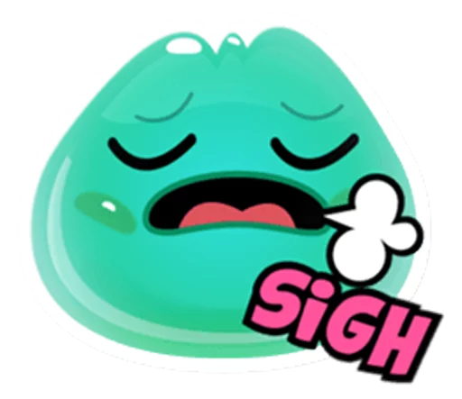 😫 Стикер «Cute and adorable jelly» для Telegram