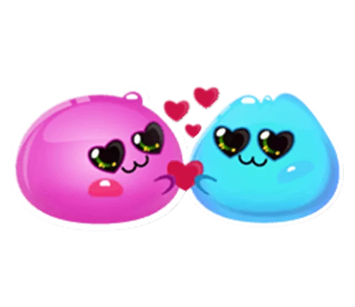 ❤ Стикер «Cute and adorable jelly» для Telegram