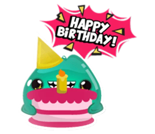 🎂 Стикер «Cute and adorable jelly» для Telegram