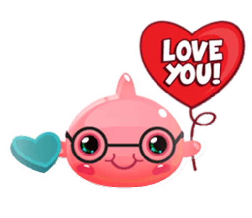 ❤ Стикер «Cute and adorable jelly» для Telegram