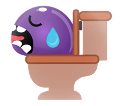 🚽 Стикер «Cute and adorable jelly» для Telegram