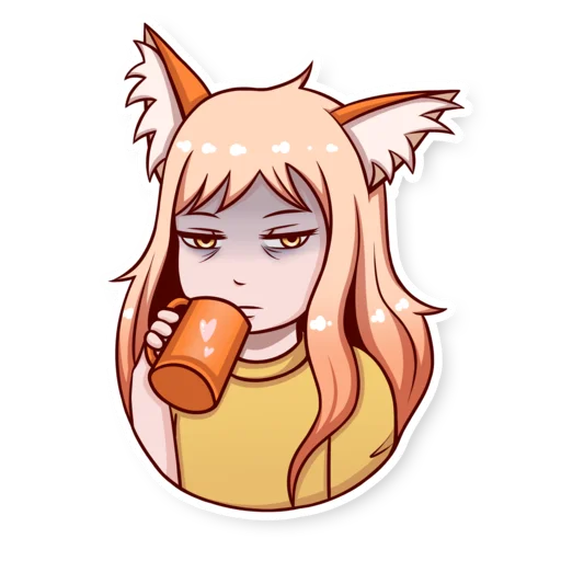 😪 Стикер «Cute Lisya» для Telegram