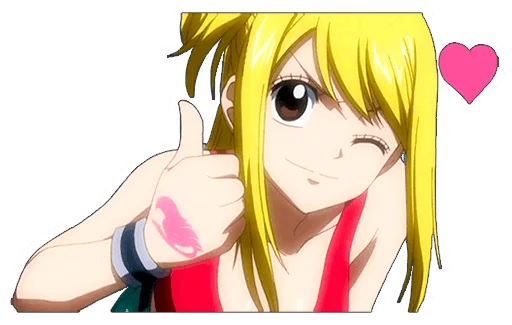 👍 Стикер «Lucy Heartfilia» для Telegram