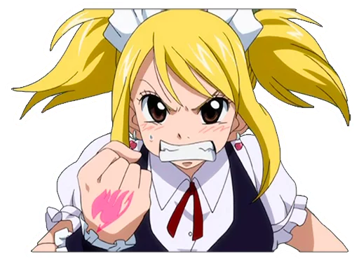 😡 Стикер «Lucy Heartfilia» для Telegram