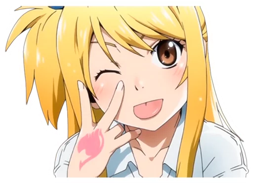 😜 Стикер «Lucy Heartfilia» для Telegram