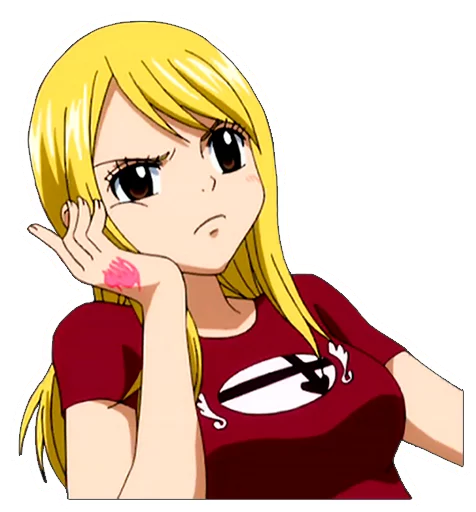 😞 Стикер «Lucy Heartfilia» для Telegram