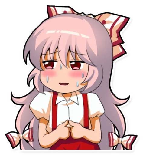 ☺️ Стикер «Cute Mokou» для Telegram