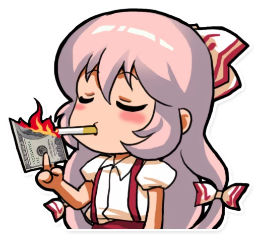 🔥 Стикер «Cute Mokou» для Telegram