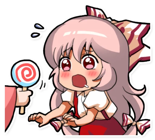 😮 Стикер «Cute Mokou» для Telegram